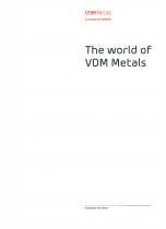 Broschüre "The world of VDM Metals" 