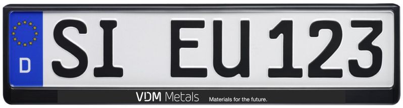 VDM Metals  Nummernschildhalter
